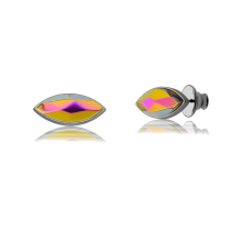 Brinco Pétala - Cristal Metalizado Multicolorido