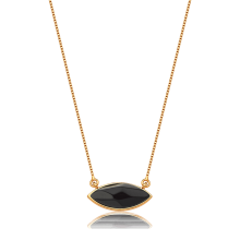 Colar Pétala - Obsidiana Negra
