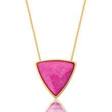 Colar Triangulo - Rosa Pink