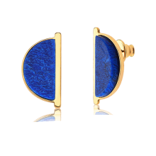Brinco Escudo - Feldspato Azul Anil